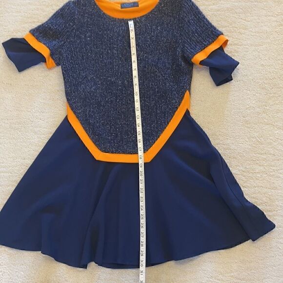 Lattori Blue and Orange Dress Size Small - Picture 6 of 7